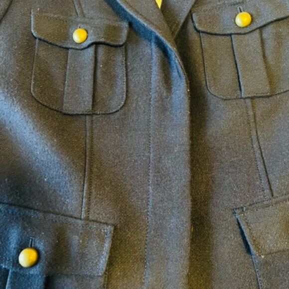 LOFT | Navy Blue Wool Blend Military Jacket size 8 - Picture 6 of 10